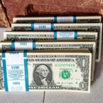 Self directed ira real estate concept shown with stacks of US dollar bills, symbolizing retirement planning and investment.